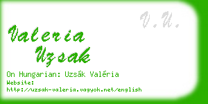 valeria uzsak business card