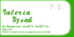 valeria uzsak business card